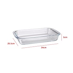 Contenedor hermético de vidrio para horno microondas 370ml 14.5x10.4x4.7cm