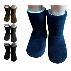 BOTAS PANTUFLAS HOMBRE CON CHIPORRO LISO | 12 UNID