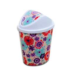 Papelero flor de plastico 27.5x23.5x40
