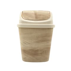 PAPELERO TAPA GIRATORIA COLOR CAFE PLASTICO 22X18.5X29CM | 12 UNID