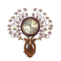 RELOJ DE PARED VENADO CON HOJAS AVES | 10 UNID