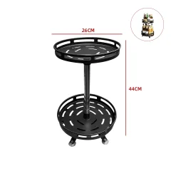 ORGANIZADOR GIRATORIO DE CONDIMENTOS 2 PISOS COCINA 25X39 CM