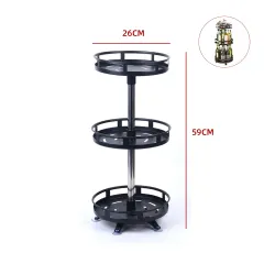 ORGANIZADOR GIRATORIO DE CONDIMENTOS 3 PISOS COCINA 25X55 CM