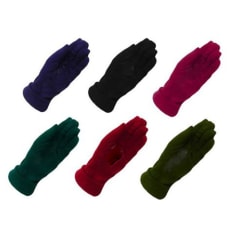 GUANTE DE MUJER LISO CON POLAR COLORES SURTIDOS