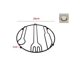 POSA OLLAS DE METAL CON DISEÑO CUBIERTOS 20CM  | 12 UNID