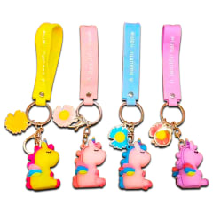 LLAVERO DISEÑO PONY CON FLOR | 12 UNID