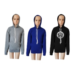 POLERON DE NIÑO LISO CON CAPUCHA | 12 UNID