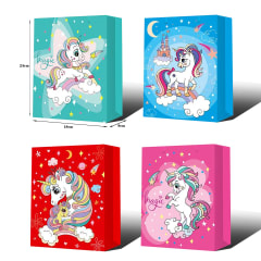 BOLSA DE REGALO 18X8X24CMS DISEÑO UNICORNIO