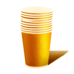 VASO CARTON DORADO 87X75X53|  144 UNID