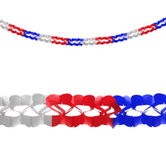 GUIRNALDA ACORDEON TRICOLOR CON PUNTAS REDONDAS 10CM