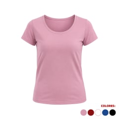 CAMISETA MANGA CORTA MUJER FIBRA DE BAMBU | 12 UNID