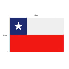 BANDERA DE CHILE TELA 120X240CM | 12 UNID