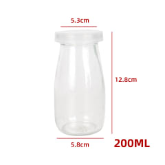 FRASCO DE VIDRIO CON TAPA PLASTICA 200 ML