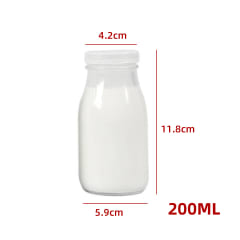 FRASCO DE VIDRIO TAPA PLASTICA 200 ML