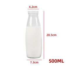 FRASCO DE VIDRIO TAPA PLASTICA 500ML