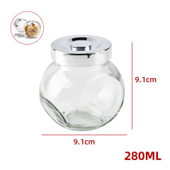 FRASCO DE VIDRIO CON TAPA ALUMINIO DISEÑO REDONDO 280ML | 90 UNID