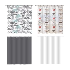 CORTINA DE DUCHA PLÁSTICA CON DISEÑO 180X200CM | 12 UNID