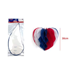 GUIRNALDA TRICOLOR CORAZON 30 CM