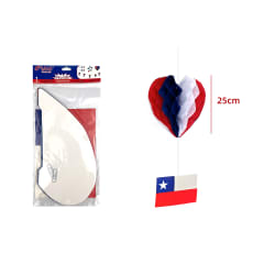 GUIRNALDA TRICOLOR CORAZON Y BANDERAS 25CM