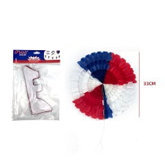 GUIRNALDA TRICOLOR REDONDO 33CM