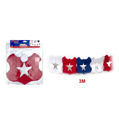 GUIRNALDA TRICOLOR ESTRELLA ESCUDO  3M