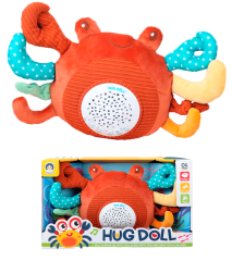 PELUCHE CANGREJO CON SONIDO Y LUCES  38X7X22CM