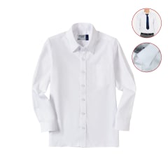 CAMISA ESCOLAR BLANCA DE ADULTO TALLA S-M-L-XL-XXL-XXXL