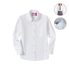 BLUSA ESCOLAR  BLANCA DE NIÑA JUVENIL TALLA 14-16-18