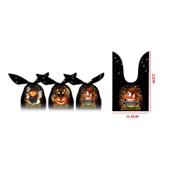 BOLSA DE DULCE PLASTICA DISEÑO HALLOWEEN 13.8X23CM