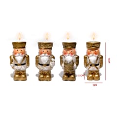 VELAS CASCANUECES COLOR DORADO 5X5.5X10 CM