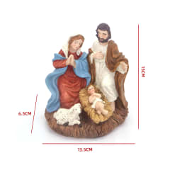 ADORNO NAVIDAD PESEBRE 13.5X6.5X15 CM