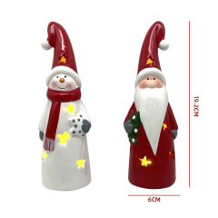 ADORNO NAVIDAD LED SANTA/MUÑECO NIEVE 6X6X19.2 CM