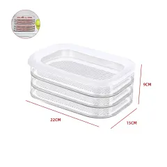 CONTENEDOR HERMETICO PARA FIAMBRE 3 NIVELES 22×15×9 CM