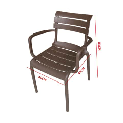 SILLA PLASTICA CON APOYABRAZOS COLORES SURTIDOS 49×49×83 CM/ VENTA MAYORISTA