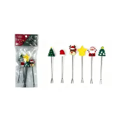 SET PINCHOS NAVIDAD FIGURAS 6PCS 14CM