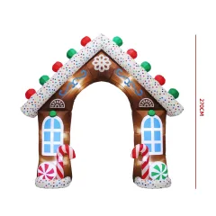 INFLABLE ARCO NAVIDEÑO CASA JENGIBRE 2.7 MTS
