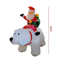 OSO POLAR Y VIEJITO PASCUERO INFLABLE 1.8 MTS