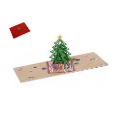TARJETA 3D ARBOL NAVIDEÑO 15*20CM