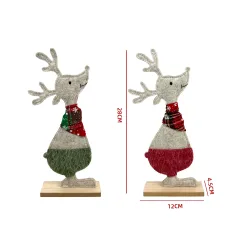 ADORNO RENO NAVIDAD 12X4.5X28CM