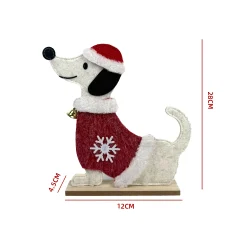 ADORNO PERRO NAVIDAD 12X4.5X28CM
