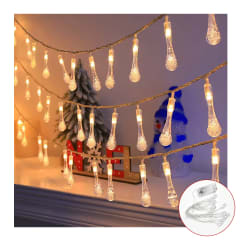 GUIRNALDA LUCES LED GOTA 2M 10L A PILAS FIJA