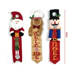 COLGANTE NAVIDEÑO DE TELA 78X24X6CM