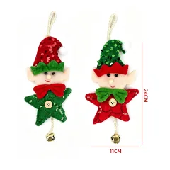 ADORNO NAVIDAD DUENDE ESTRELLA 24X11CM