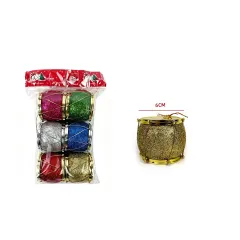 SET ADORNO TAMBORES MULTI COLOR 6CM 6PCS