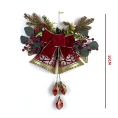 ADORNO CAMPANAS ROJAS 40X50CM