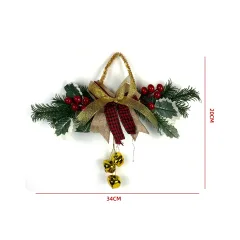 COLGANTE NAVIDEÑO 3 CAMPANITAS 34X20CM
