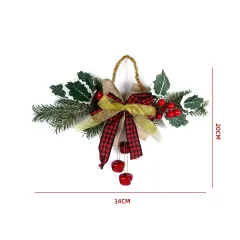 COLGANTE NAVIDEÑO 3 CAMPANITAS 34X20CM