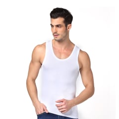 CAMISETA HOMBRE SIN MANGA COLOR BLANCO