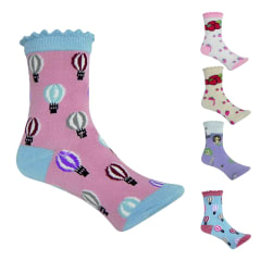 CALCETINES PARA NIÑA CON DIBUJOS SURTIDOS TALLA 4| 12 UNID