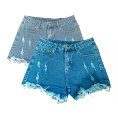 SHORT TIPO JEANS SIN ELASTICO PARA MUJER
